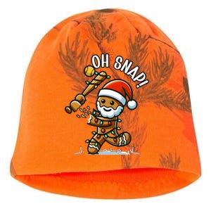 Oh Snap Gingerbreadman Christmas Softball Kati - Camo Knit Beanie