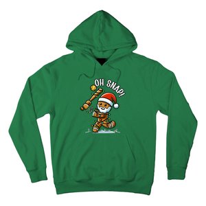 Oh Snap Gingerbreadman Christmas Softball Hoodie