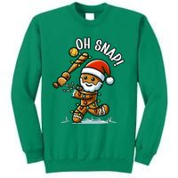 Oh Snap Gingerbreadman Christmas Softball Sweatshirt