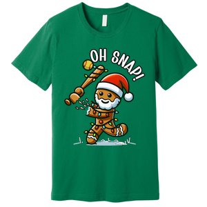 Oh Snap Gingerbreadman Christmas Softball Premium T-Shirt