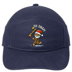 Oh Snap Gingerbreadman Christmas Softball 7-Panel Snapback Hat