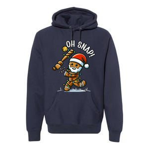 Oh Snap Gingerbreadman Christmas Softball Premium Hoodie