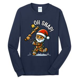 Oh Snap Gingerbreadman Christmas Softball Tall Long Sleeve T-Shirt