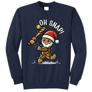 Oh Snap Gingerbreadman Christmas Softball Tall Sweatshirt