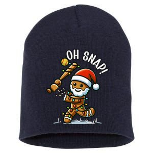 Oh Snap Gingerbreadman Christmas Softball Short Acrylic Beanie