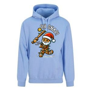 Oh Snap Gingerbreadman Christmas Softball Unisex Surf Hoodie