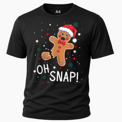 Oh Snap Gingerbread Man Cute Christmas Cookie Baking Team Cooling Performance Crew T-Shirt