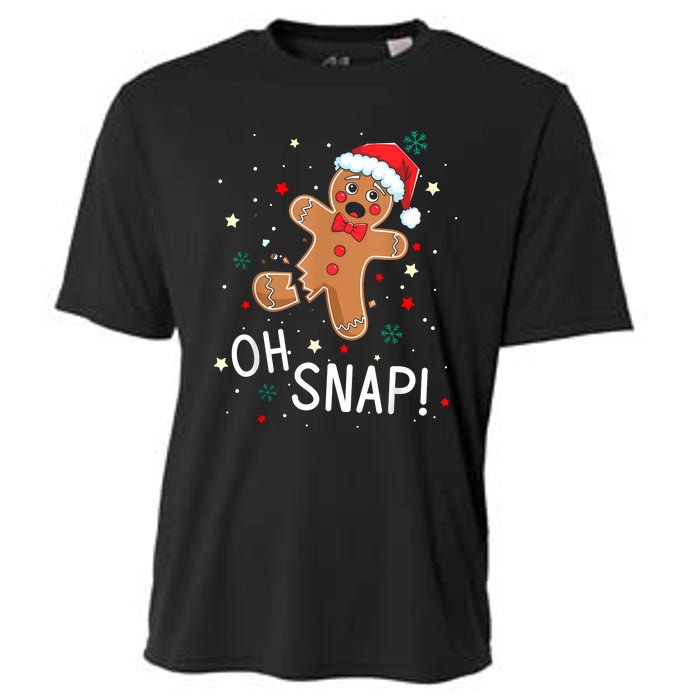 Oh Snap Gingerbread Man Cute Christmas Cookie Baking Team Cooling Performance Crew T-Shirt