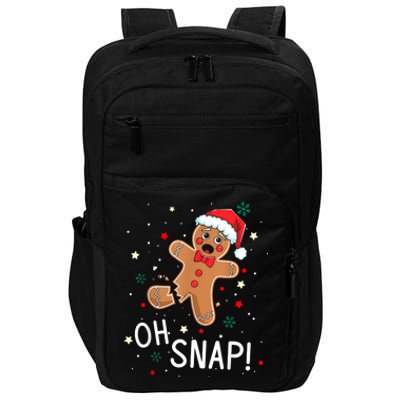 Oh Snap Gingerbread Man Cute Christmas Cookie Baking Team Impact Tech Backpack