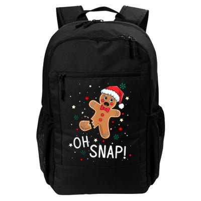 Oh Snap Gingerbread Man Cute Christmas Cookie Baking Team Daily Commute Backpack