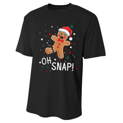 Oh Snap Gingerbread Man Cute Christmas Cookie Baking Team Performance Sprint T-Shirt