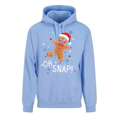 Oh Snap Gingerbread Man Cute Christmas Cookie Baking Team Unisex Surf Hoodie