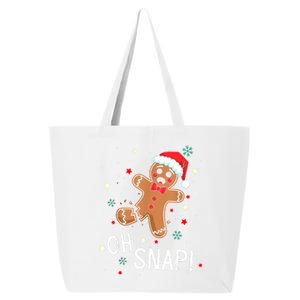 Oh Snap Gingerbread Man Cute Christmas Cookie Baking Team 25L Jumbo Tote