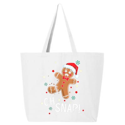 Oh Snap Gingerbread Man Cute Christmas Cookie Baking Team 25L Jumbo Tote