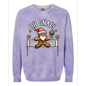 Oh Snap Gingerbreadman Christmas Volleyball Colorblast Crewneck Sweatshirt