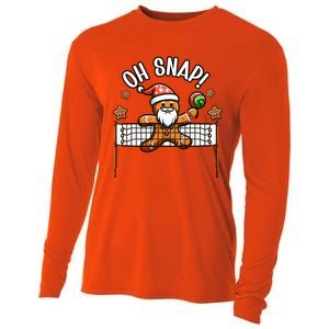 Oh Snap Gingerbreadman Christmas Volleyball Cooling Performance Long Sleeve Crew