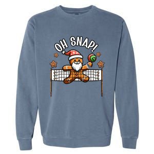 Oh Snap Gingerbreadman Christmas Volleyball Garment-Dyed Sweatshirt