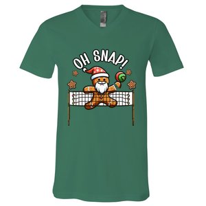 Oh Snap Gingerbreadman Christmas Volleyball V-Neck T-Shirt