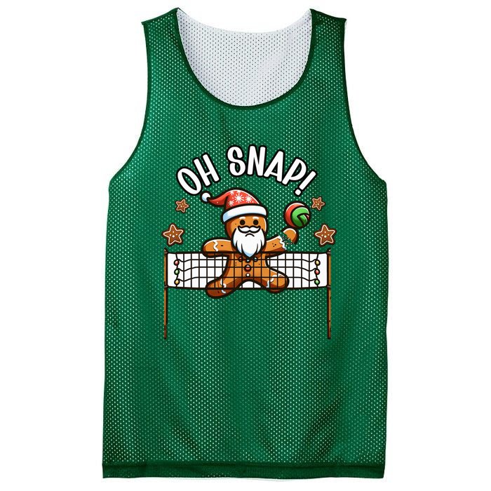 Oh Snap Gingerbreadman Christmas Volleyball Mesh Reversible Basketball Jersey Tank