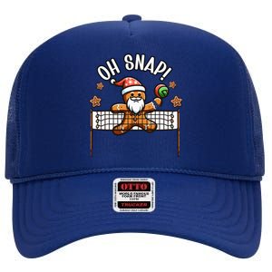 Oh Snap Gingerbreadman Christmas Volleyball High Crown Mesh Back Trucker Hat