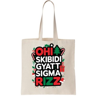 Ohio S.K.I.B.I.D.I Gyatt Sigma Rizz Gen Alpha Xmas Tote Bag