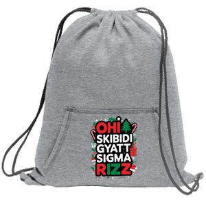 Ohio S.K.I.B.I.D.I Gyatt Sigma Rizz Gen Alpha Xmas Sweatshirt Cinch Pack Bag