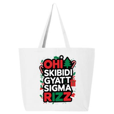 Ohio S.K.I.B.I.D.I Gyatt Sigma Rizz Gen Alpha Xmas 25L Jumbo Tote