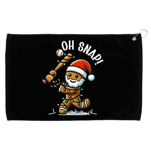 Oh Snap Gingerbreadman Christmas Baseball Grommeted Golf Towel