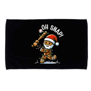 Oh Snap Gingerbreadman Christmas Baseball Microfiber Hand Towel