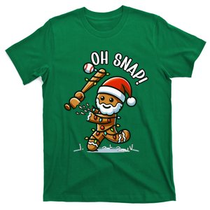 Oh Snap Gingerbreadman Christmas Baseball T-Shirt