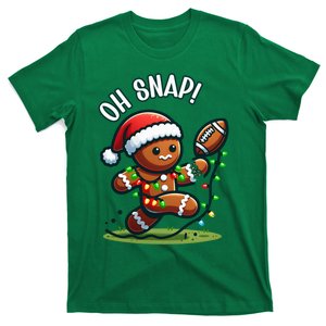 Oh Snap Gingerbreadman Christmas Football T-Shirt