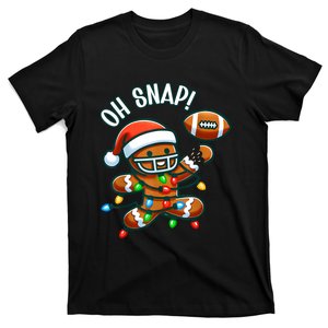 Oh Snap Gingerbreadman Christmas Football T-Shirt