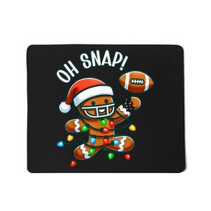 Oh Snap Gingerbreadman Christmas Football Mousepad