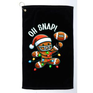 Oh Snap Gingerbreadman Christmas Football Platinum Collection Golf Towel