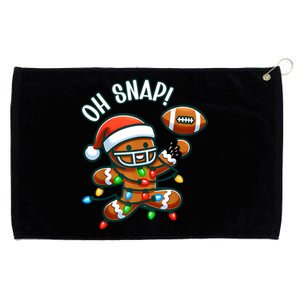 Oh Snap Gingerbreadman Christmas Football Grommeted Golf Towel