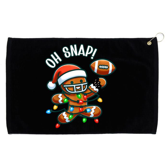 Oh Snap Gingerbreadman Christmas Football Grommeted Golf Towel