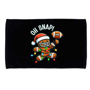 Oh Snap Gingerbreadman Christmas Football Microfiber Hand Towel