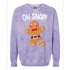 Oh Snap Gingerbread Funny Christmas Colorblast Crewneck Sweatshirt