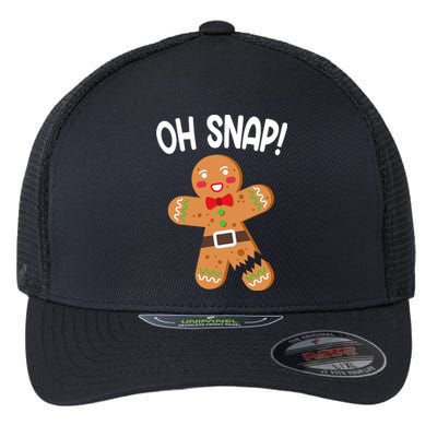 Oh Snap Gingerbread Funny Christmas Flexfit Unipanel Trucker Cap