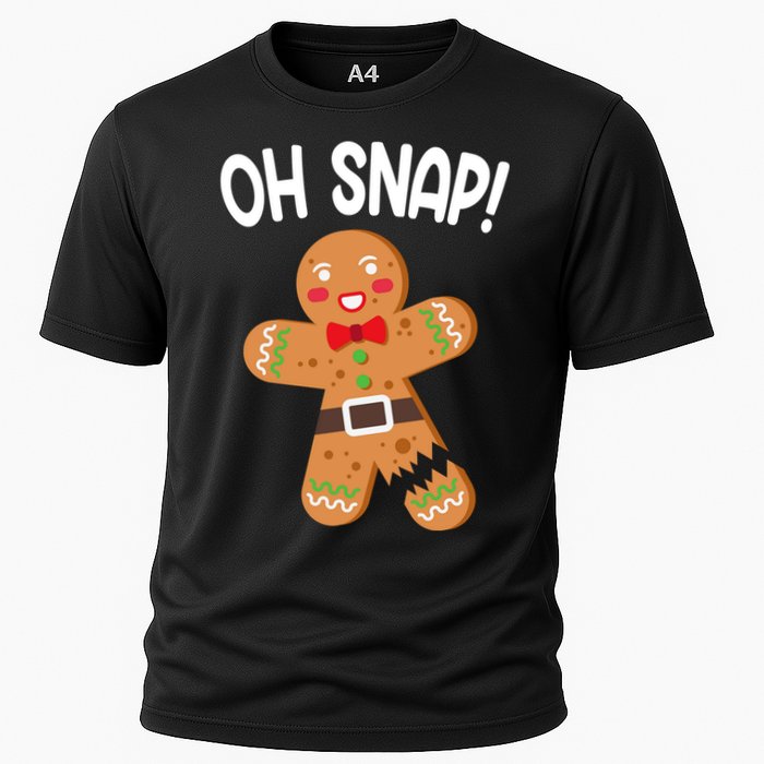 Oh Snap Gingerbread Funny Christmas Cooling Performance Crew T-Shirt
