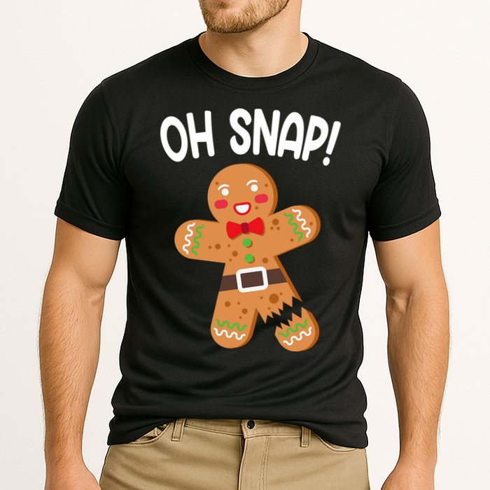 Oh Snap Gingerbread Funny Christmas Cooling Performance Crew T-Shirt
