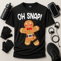 Oh Snap Gingerbread Funny Christmas Cooling Performance Crew T-Shirt