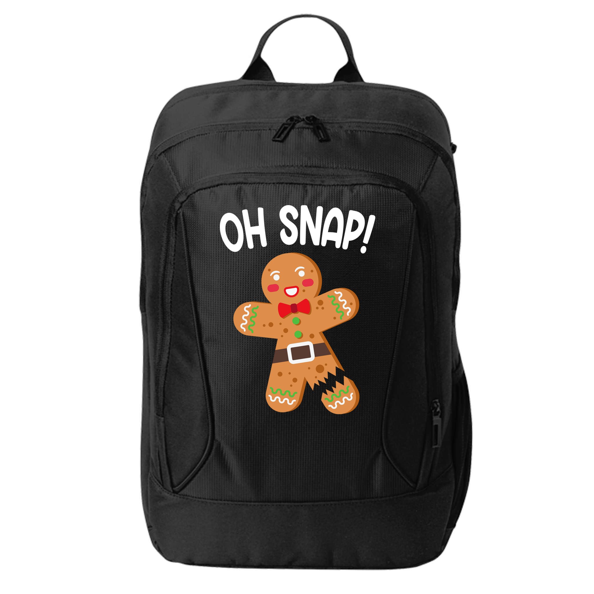 Oh Snap Gingerbread Funny Christmas City Backpack