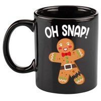 Oh Snap Gingerbread Funny Christmas 11oz C Handle Ceramic Mug
