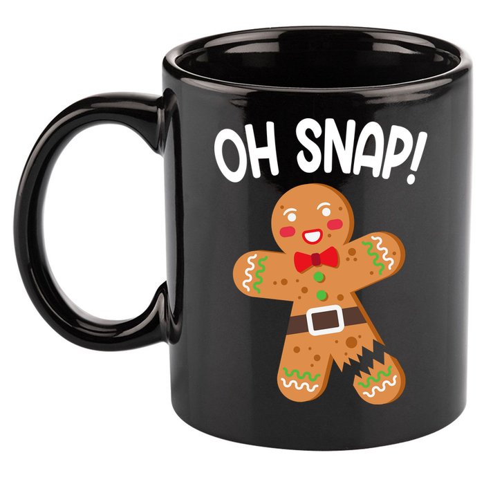 Oh Snap Gingerbread Funny Christmas 11oz C Handle Ceramic Mug