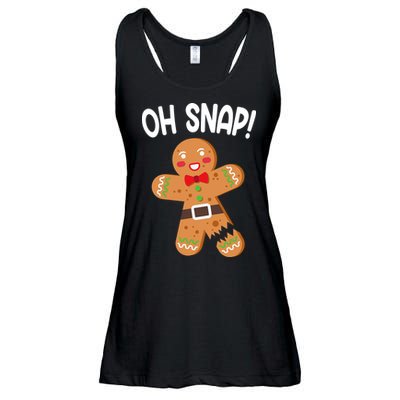 Oh Snap Gingerbread Funny Christmas Ladies Essential Flowy Tank