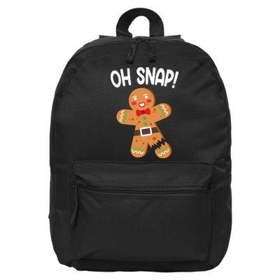 Oh Snap Gingerbread Funny Christmas 16 in Basic Backpack