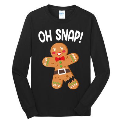 Oh Snap Gingerbread Funny Christmas Tall Long Sleeve T-Shirt