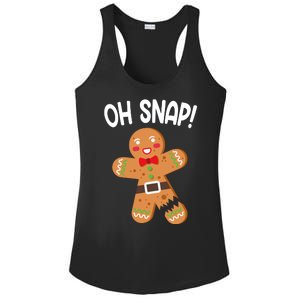 Oh Snap Gingerbread Funny Christmas Ladies PosiCharge Competitor Racerback Tank