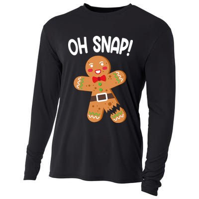 Oh Snap Gingerbread Funny Christmas Cooling Performance Long Sleeve Crew